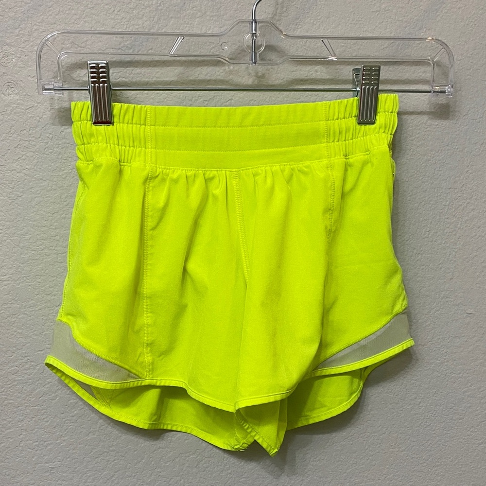 Lululemon Athletica Neon Yellow Athletic Shorts